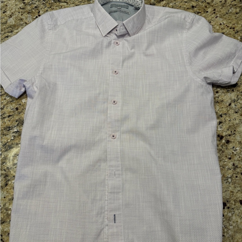 Ted Baker Men's Short Sleeve Shirt - Light Gray
